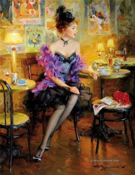 hübsche Dame KR 035 Impressionist Ölgemälde